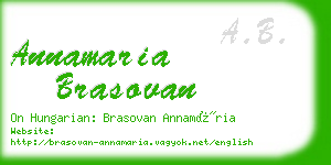 annamaria brasovan business card